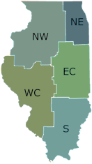 Map of Illinois DNR Regions