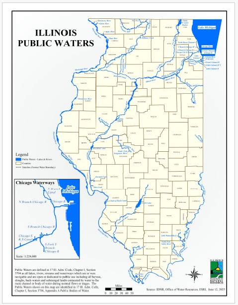 Map of State of Illinois public waters